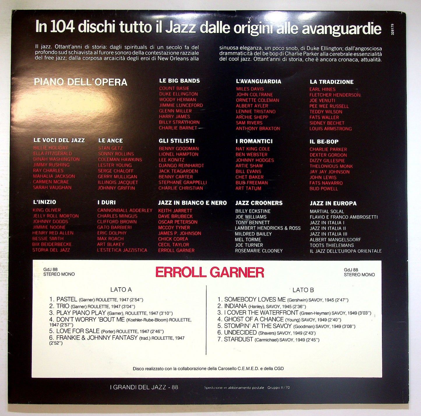 EBOND Erroll Garner - Erroll Garner Vinile V124129