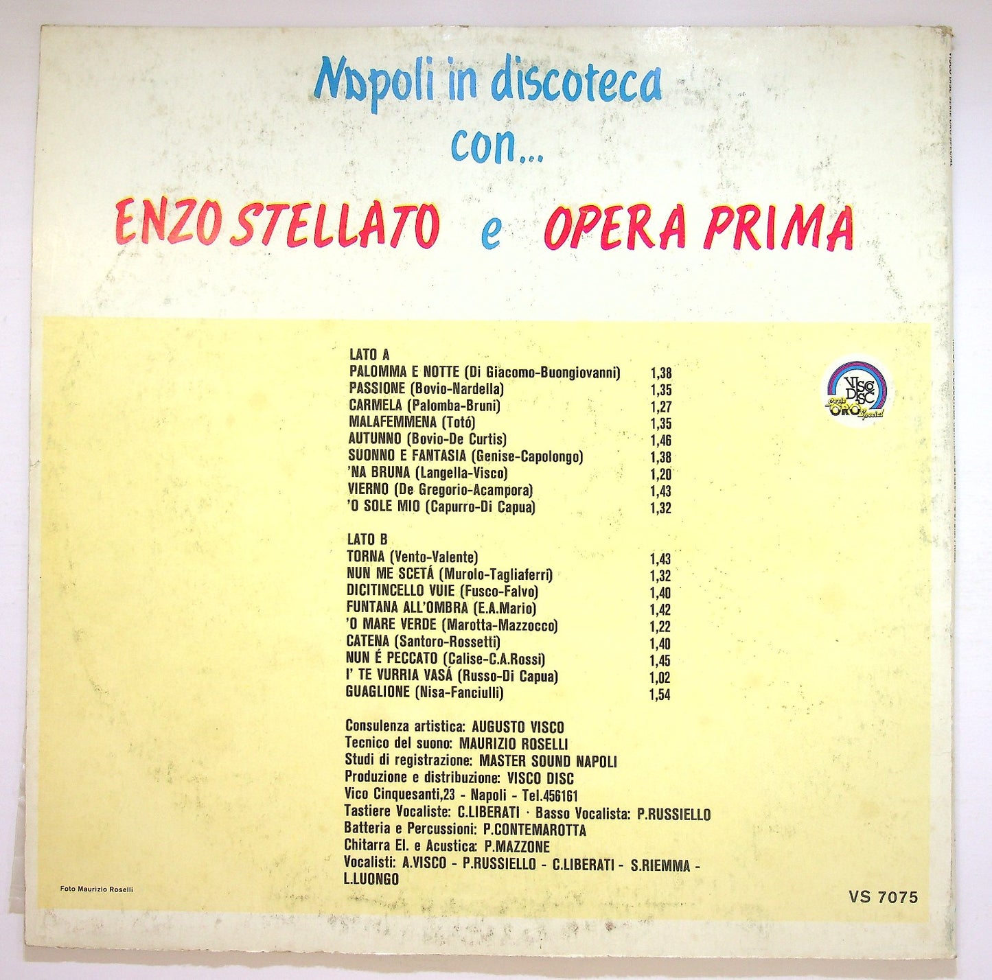 EBOND Napoli In Discoteca Con...Enzo Stellato E Opera Prima Vinile V124135