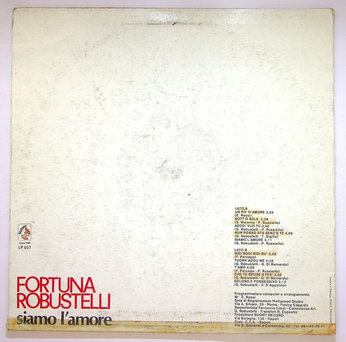 EBOND Fortuna Robustelli - Siamo L'Amore Vinile V124144