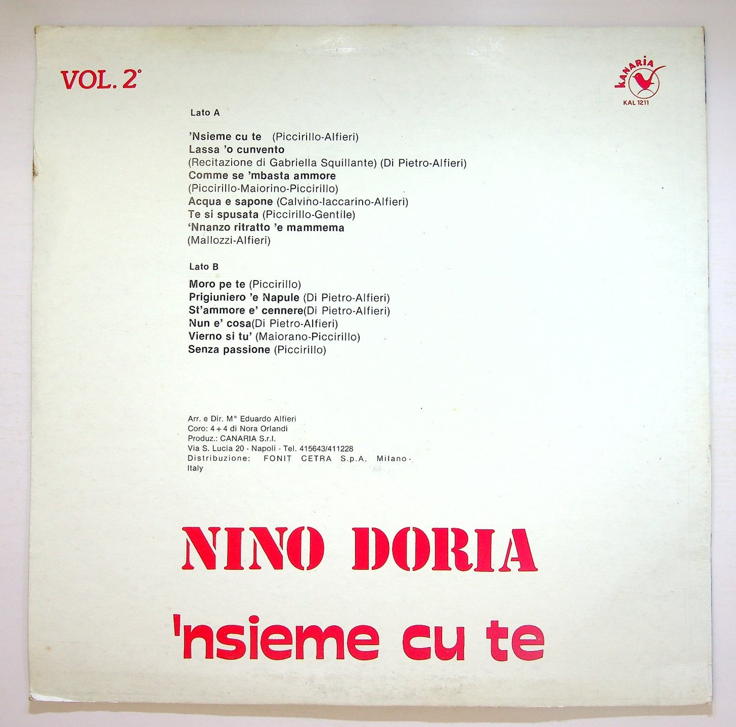 EBOND Nino Doria - 'Nsieme Cu Te (Vol. 2) Vinile V124149