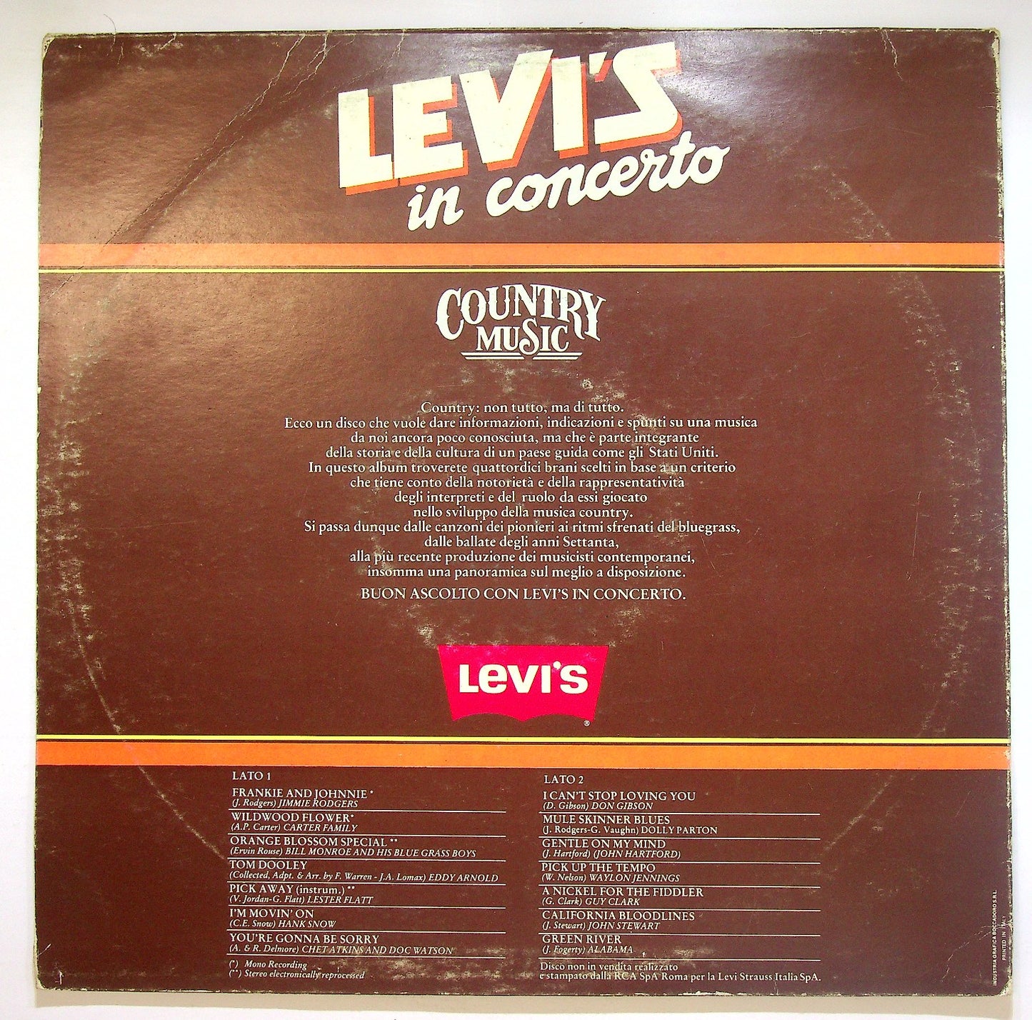 EBOND Various - Levi's In Concerto (Country Music) Vinile V125003