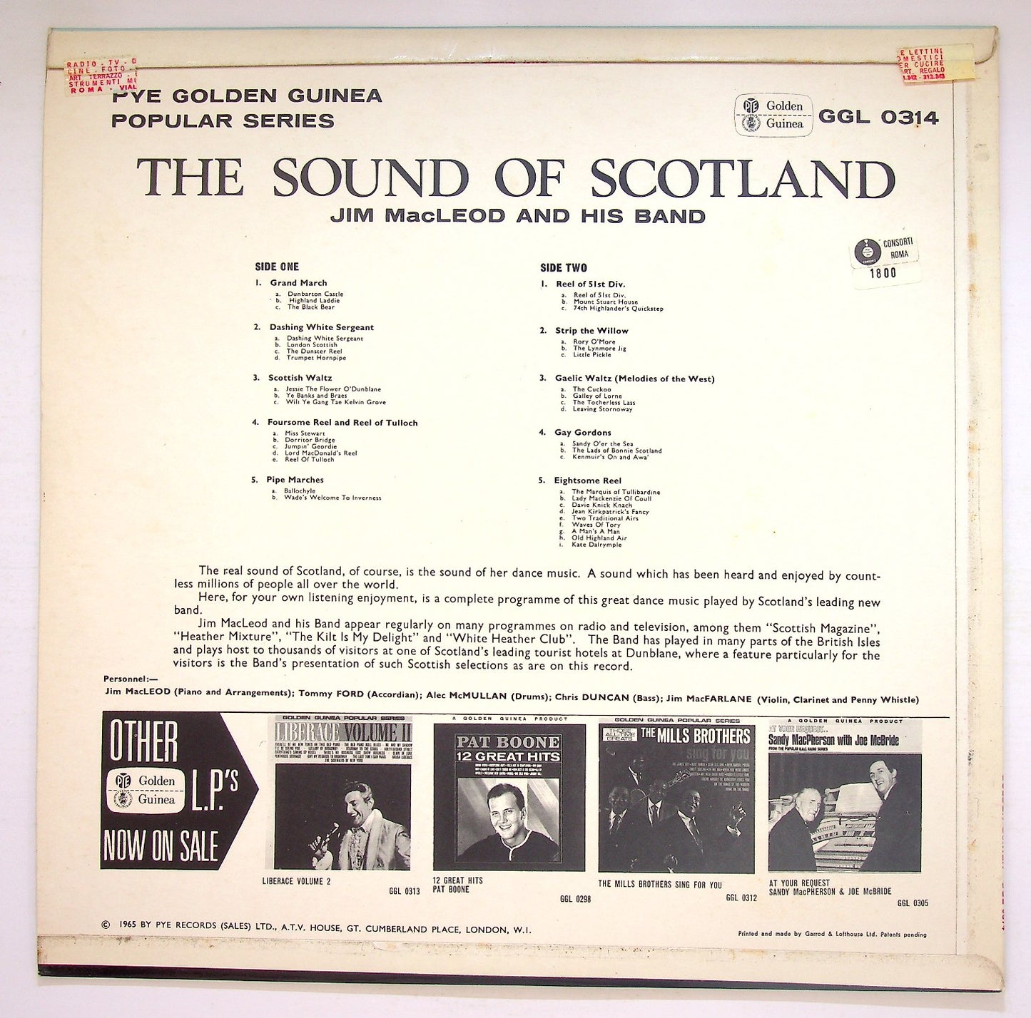 EBOND Jim MacLeod And His Band - The Sound Of Scotland Vinile V125014