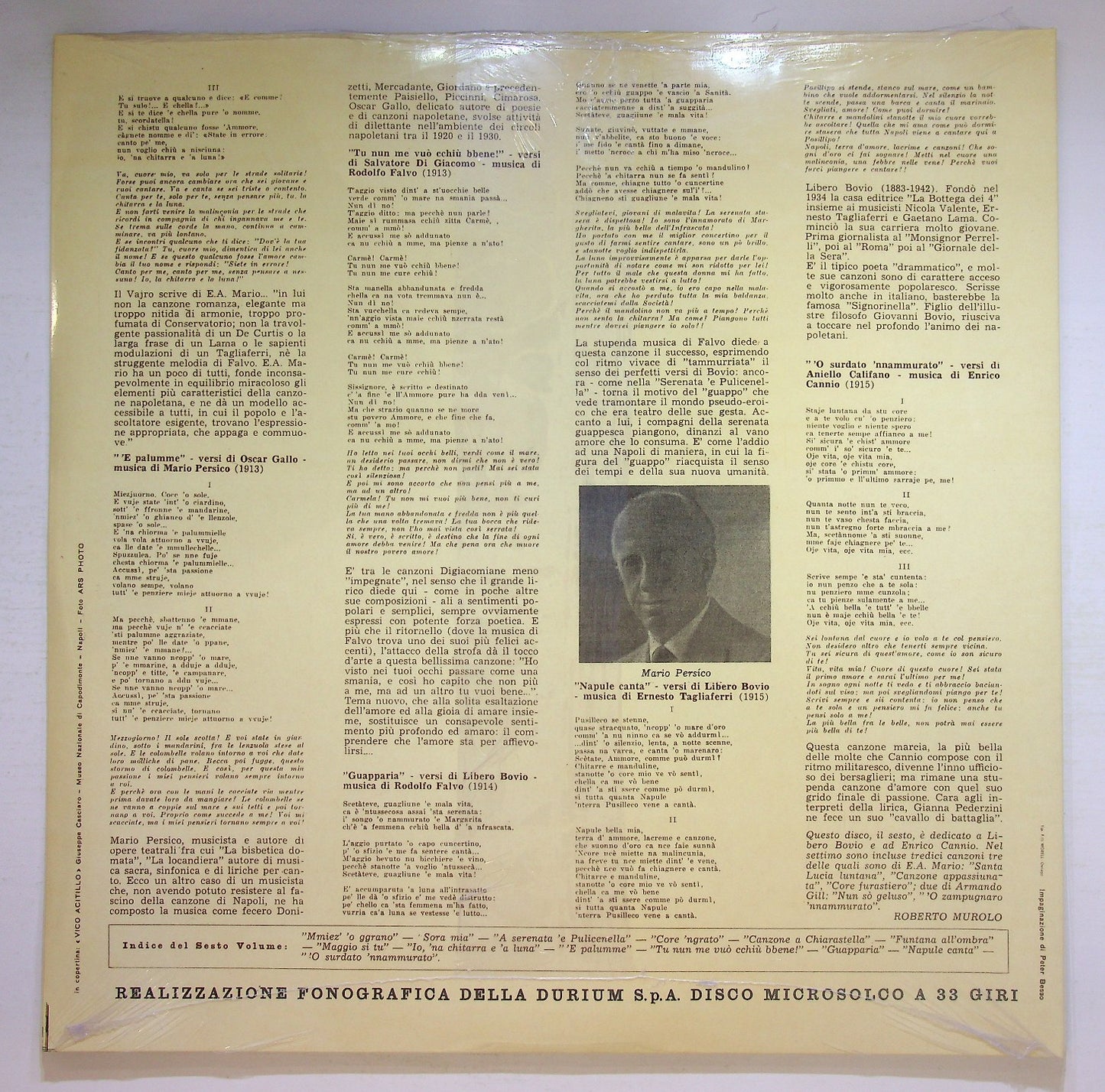 EBOND Antologia Cronologica Della Canzone Partenopea Vol 6 Vinile V125051