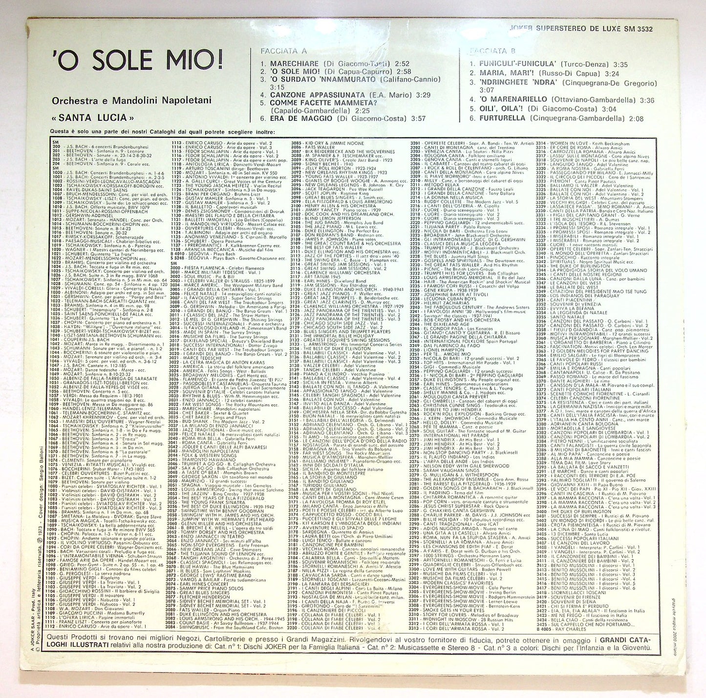 EBOND Orchestra E Mandolini Napoletani Santa Lucia - 'O Sole Mio! Vinile V125061