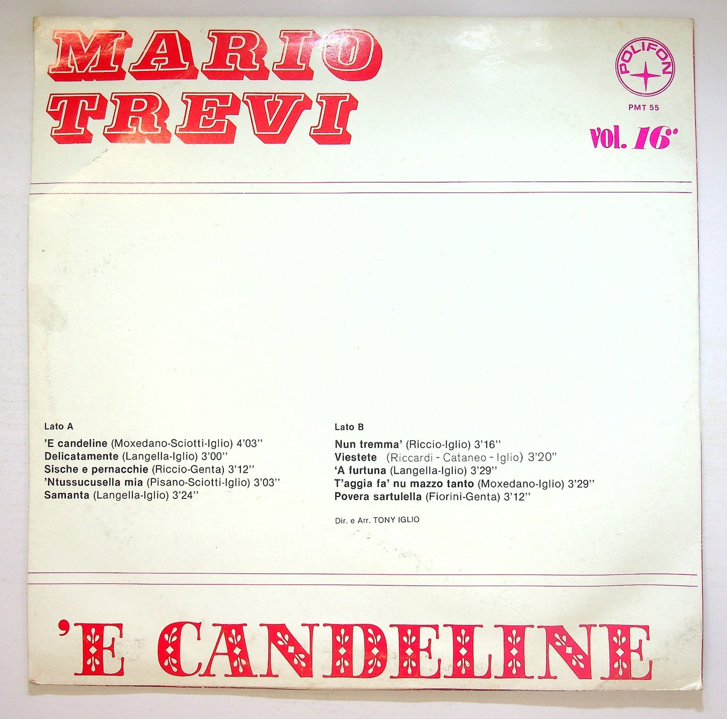 EBOND Mario Trevi - 'E Candeline Vinile V125068