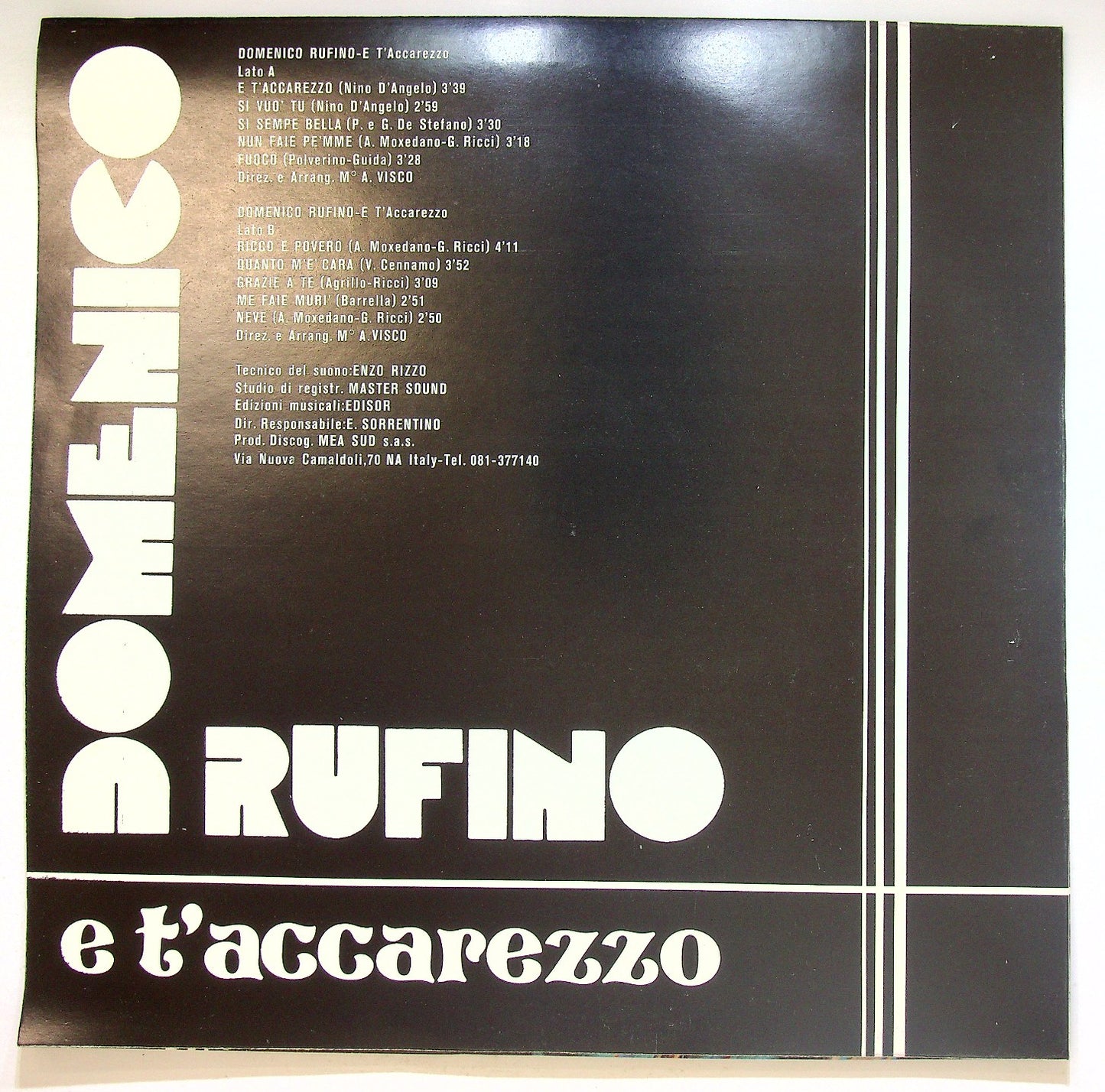 EBOND Domenico Rufino - E T'Accarezzo Vinile V125085