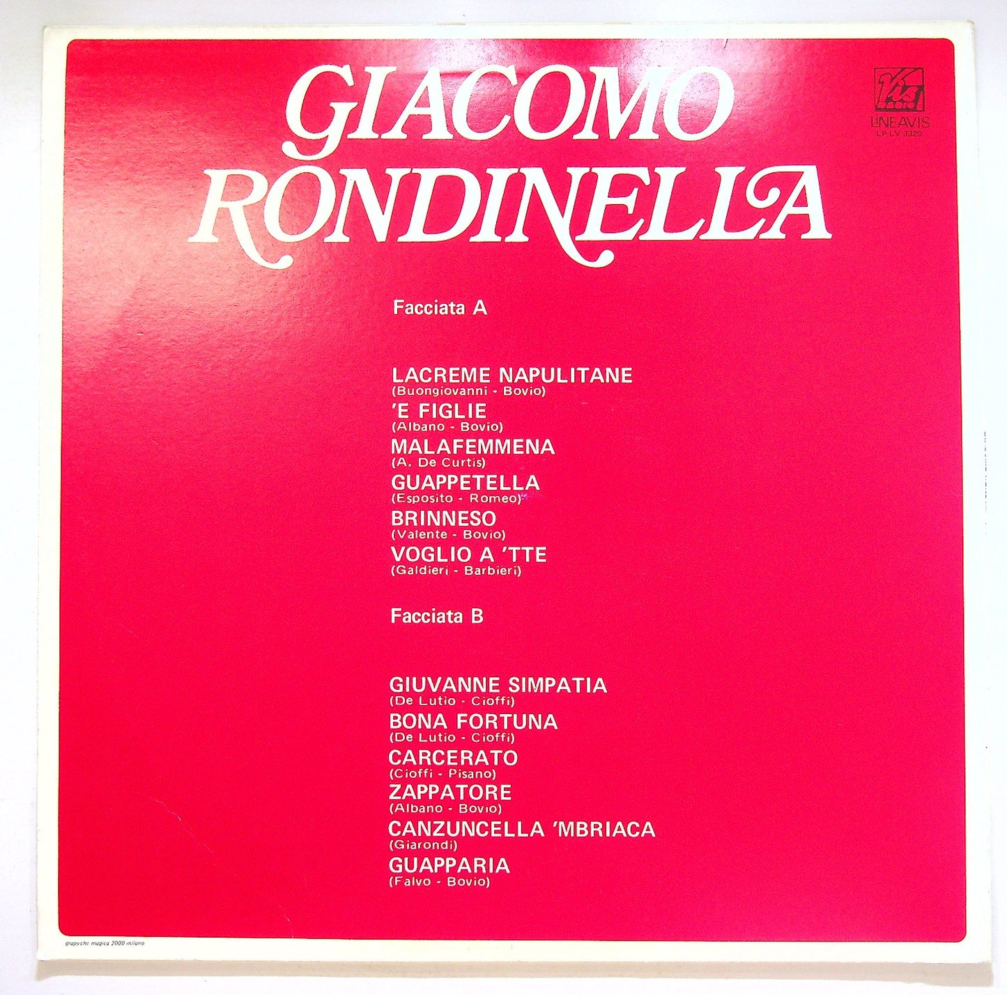 EBOND Giacomo Rondinella - Giacomo Rondinella Vinile V125091