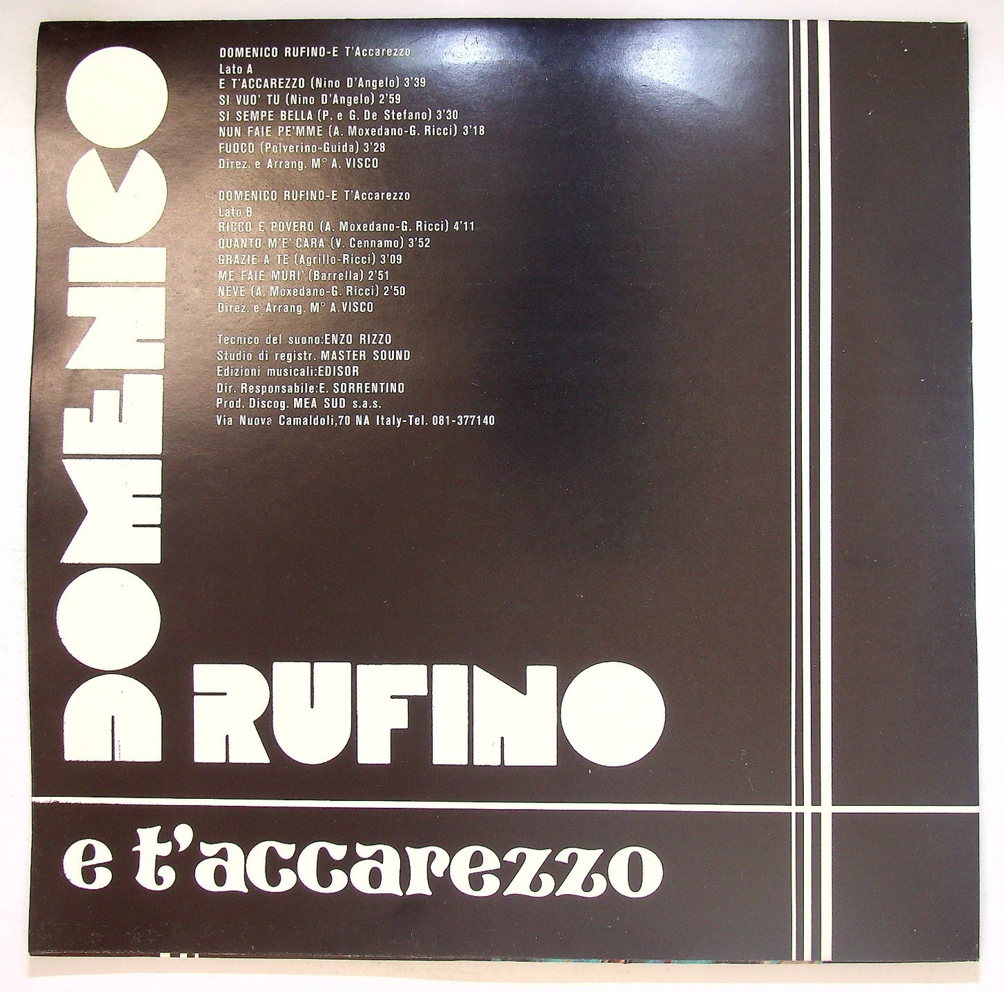 EBOND Domenico Rufino - E T'Accarezzo Vinile V125114