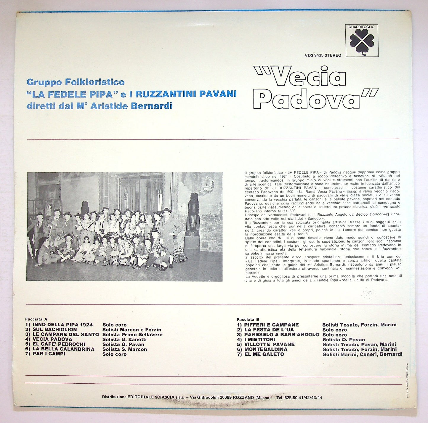 EBOND Gruppo La Fedele Pipa E I Ruzzantini Pavani - Vecia Padova Vinile V125142