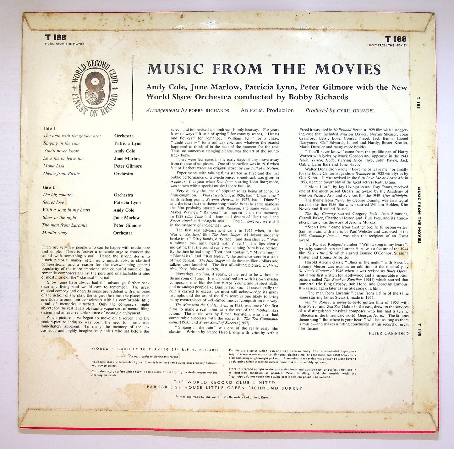 EBOND Music from the MoviesVinile V126006