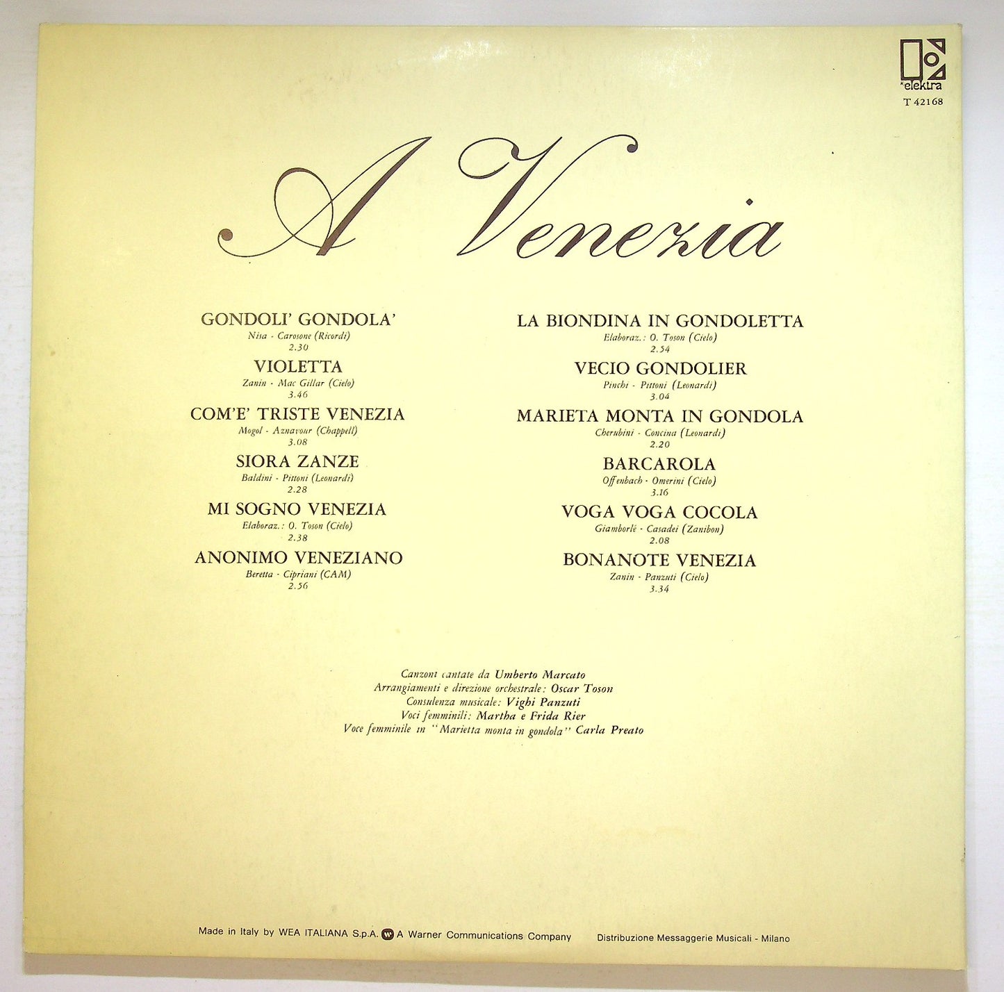EBOND Umberto Marcato - A Venezia Vinile V126027