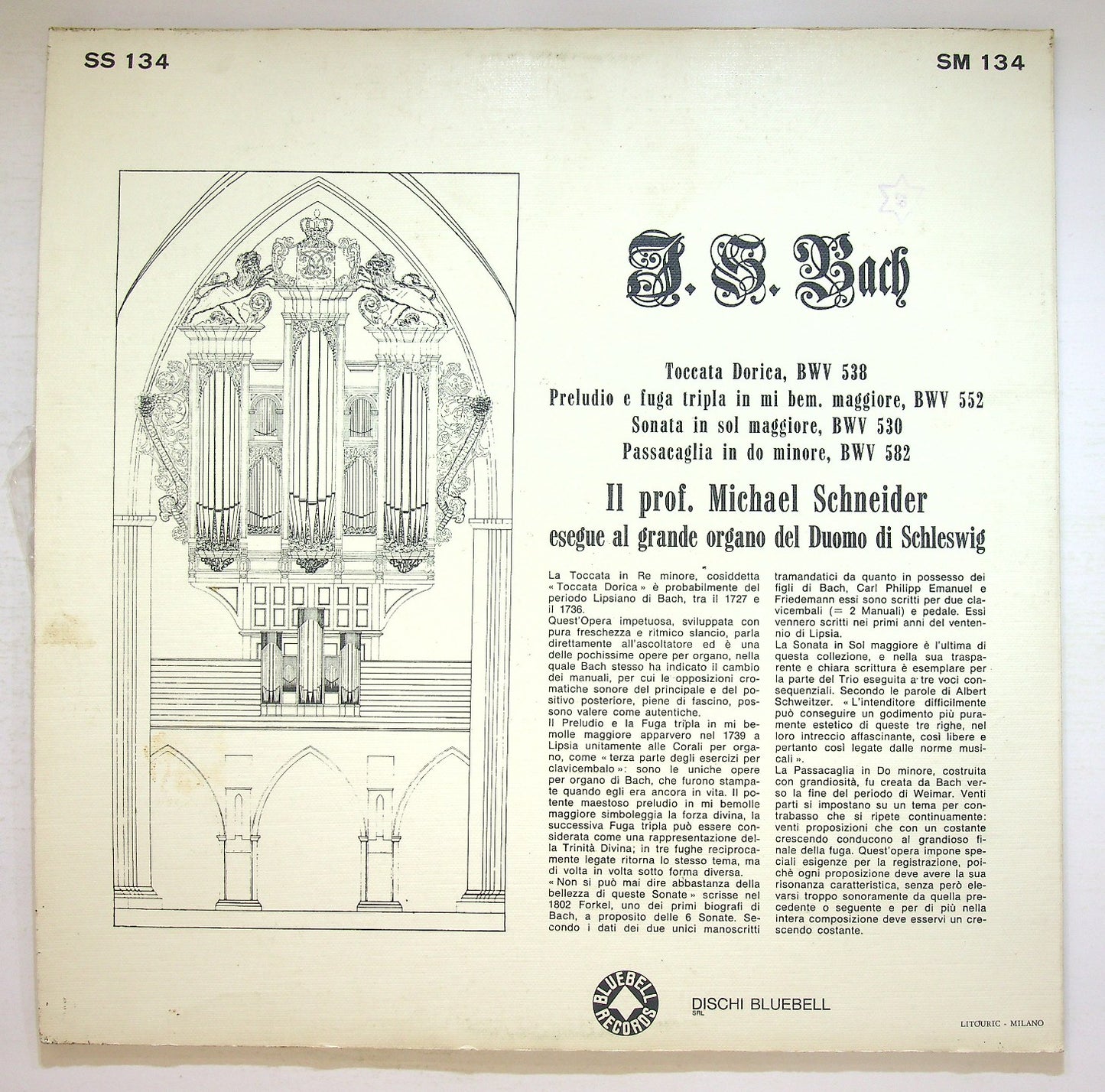 EBOND J. S. Bach , Professor Michael Schneider - Toccata Dorica Vinile V126087