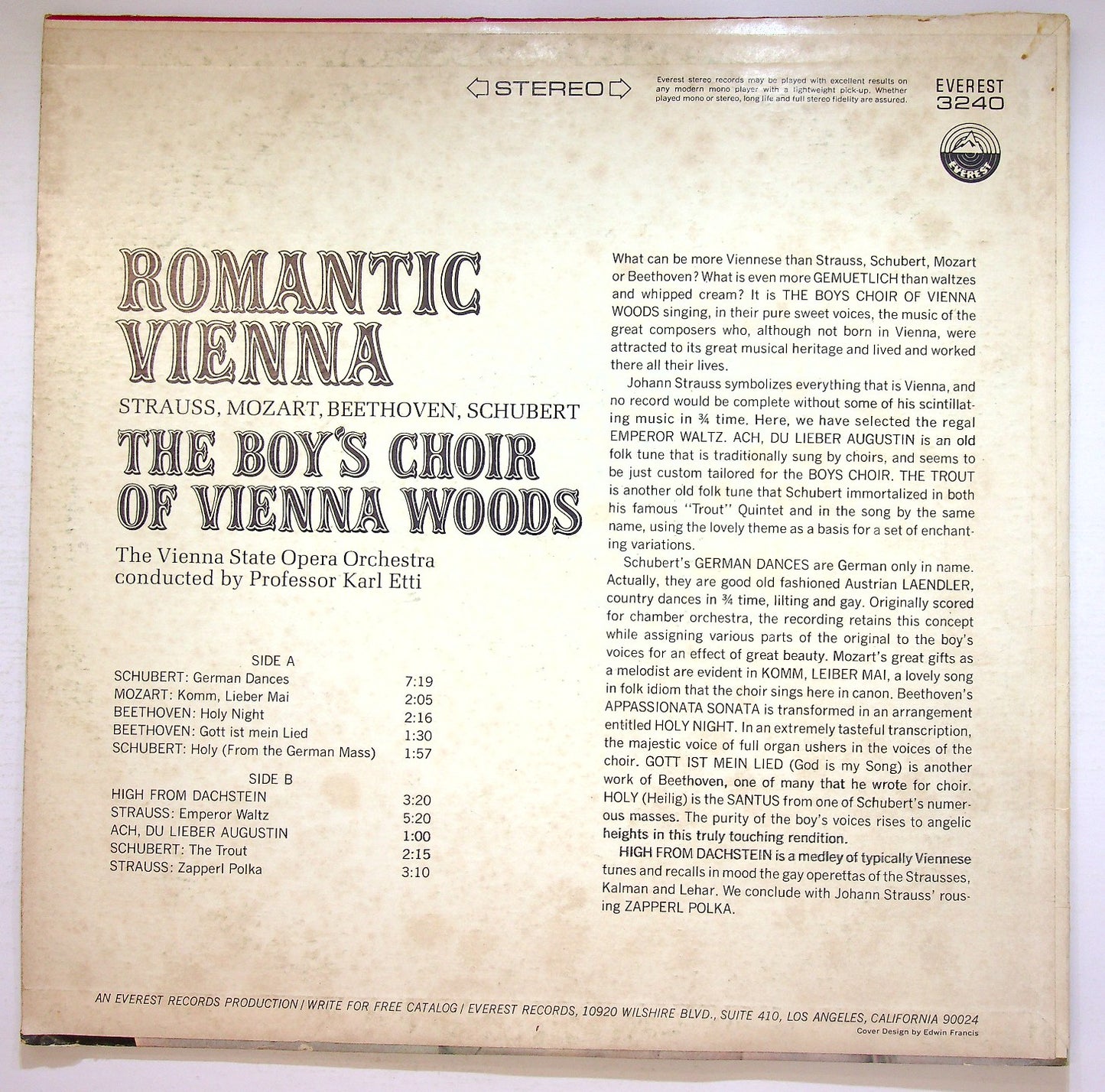 EBOND The Boys Choir Of Vienna Woods - Romantic Vienna Vinile V126096