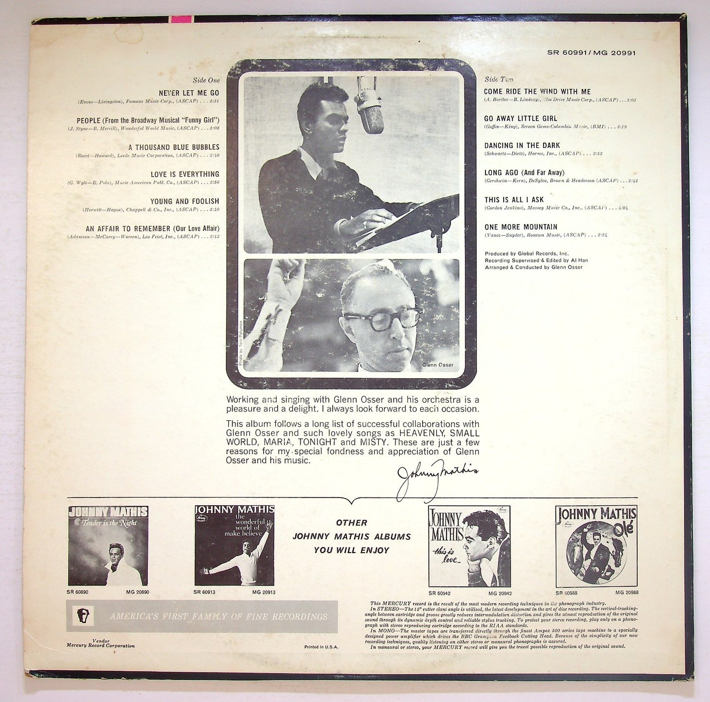 EBOND Johnny Mathis - Love Is Everything Vinile V126110