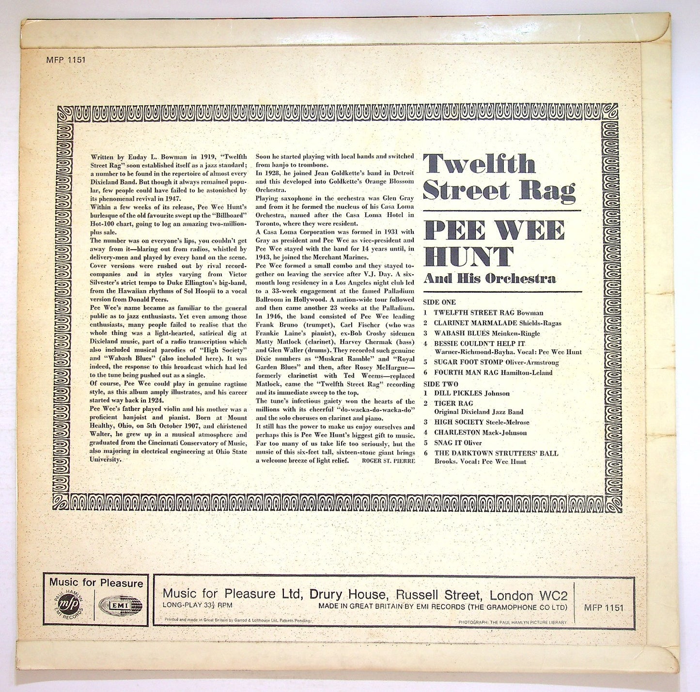 EBOND Pee Wee Hunt - 12th Street Rag Vinile V126131