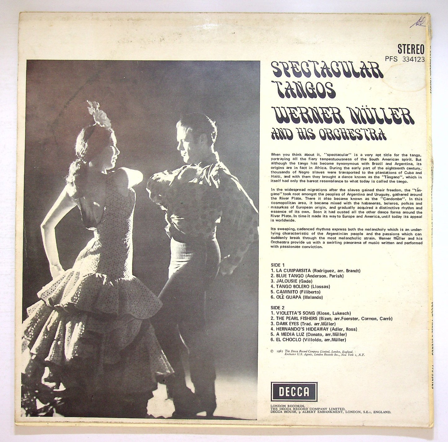 EBOND Werner Muller And His Orchestra - Spectacular Tangos Vinile V126132