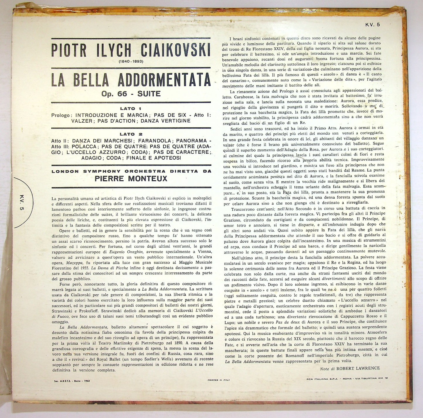 EBOND Ciaikovski - La Bella Addormentata Op. 66: Suite Vinile V127053