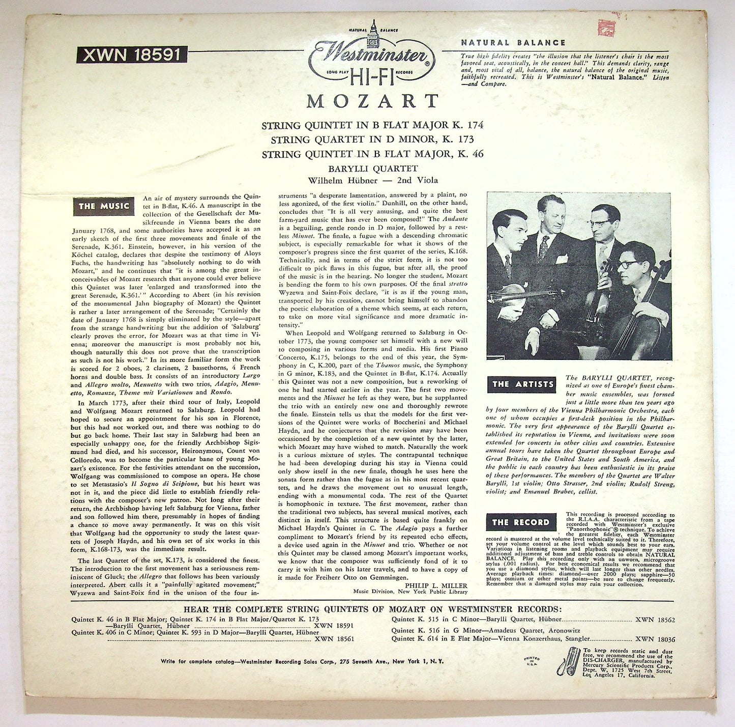 EBOND Mozart - Quartet No. 13 In D Minor, K. 173 Vinile V127059