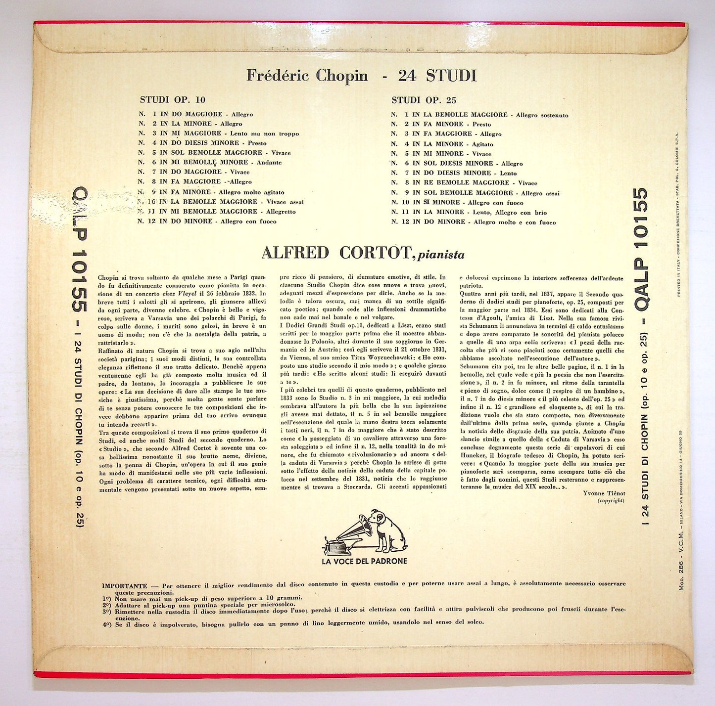 EBOND Alfred Cortot , Frederic Chopin - 24 Studi Vinile V127061