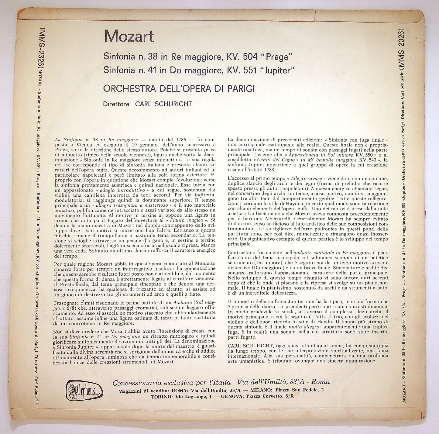 EBOND Mozart - Sinfonia Jupiter - Sinfonia Praga Vinile V127063