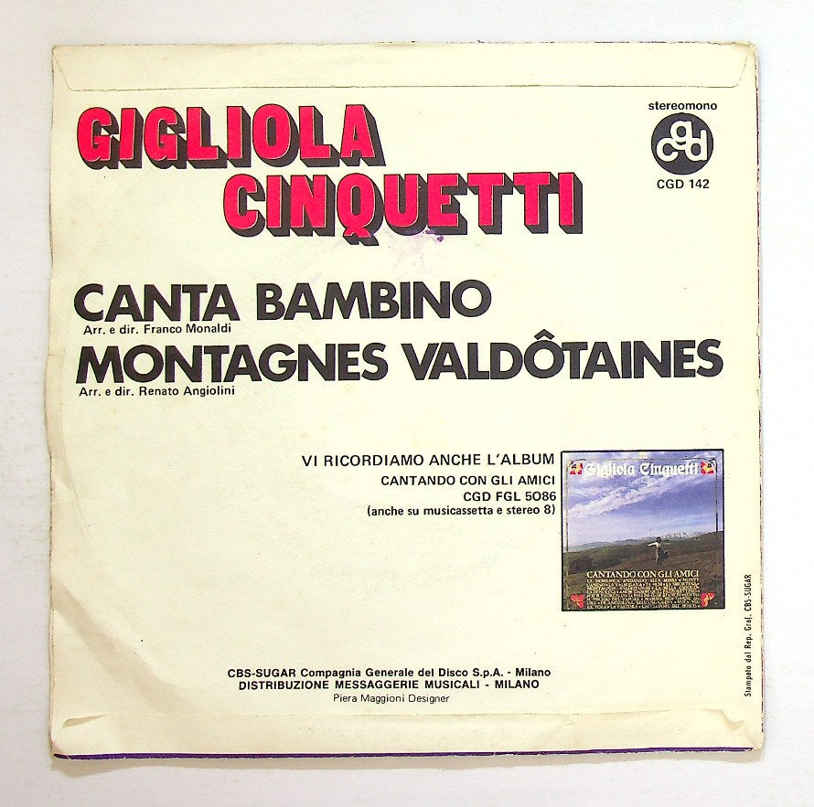 EBOND Gigliola Cinquetti - Canta Bambino Vinile V128059