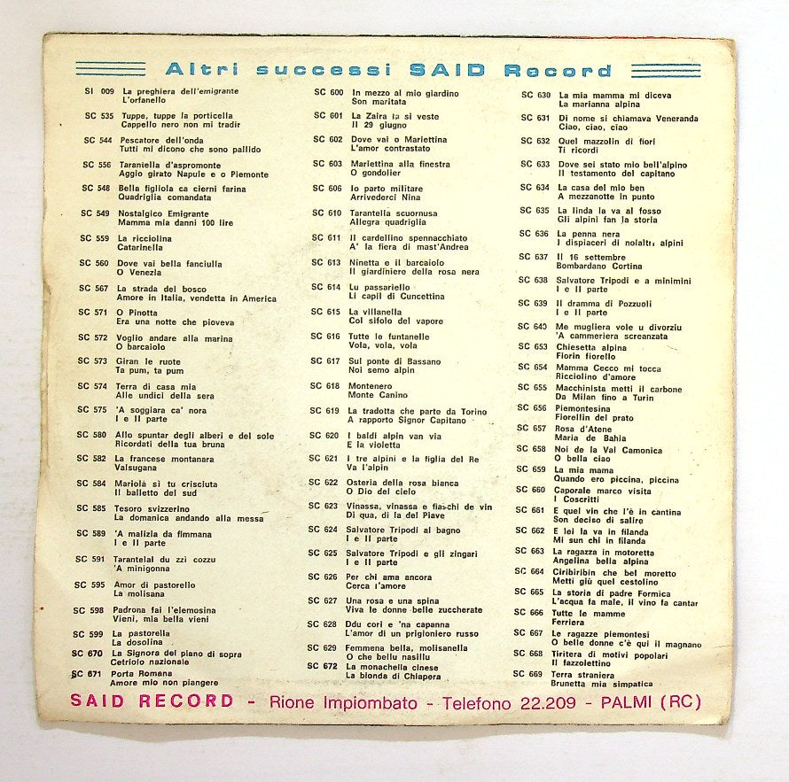 EBOND Turi E Il Suo Complesso - Porta Romana Vinile V128078