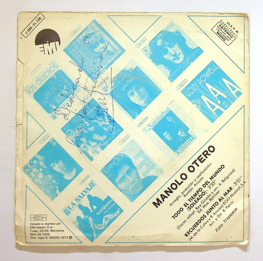 EBOND Manolo Otero - Todo El Tiempo Del Mundo Vinile V129087