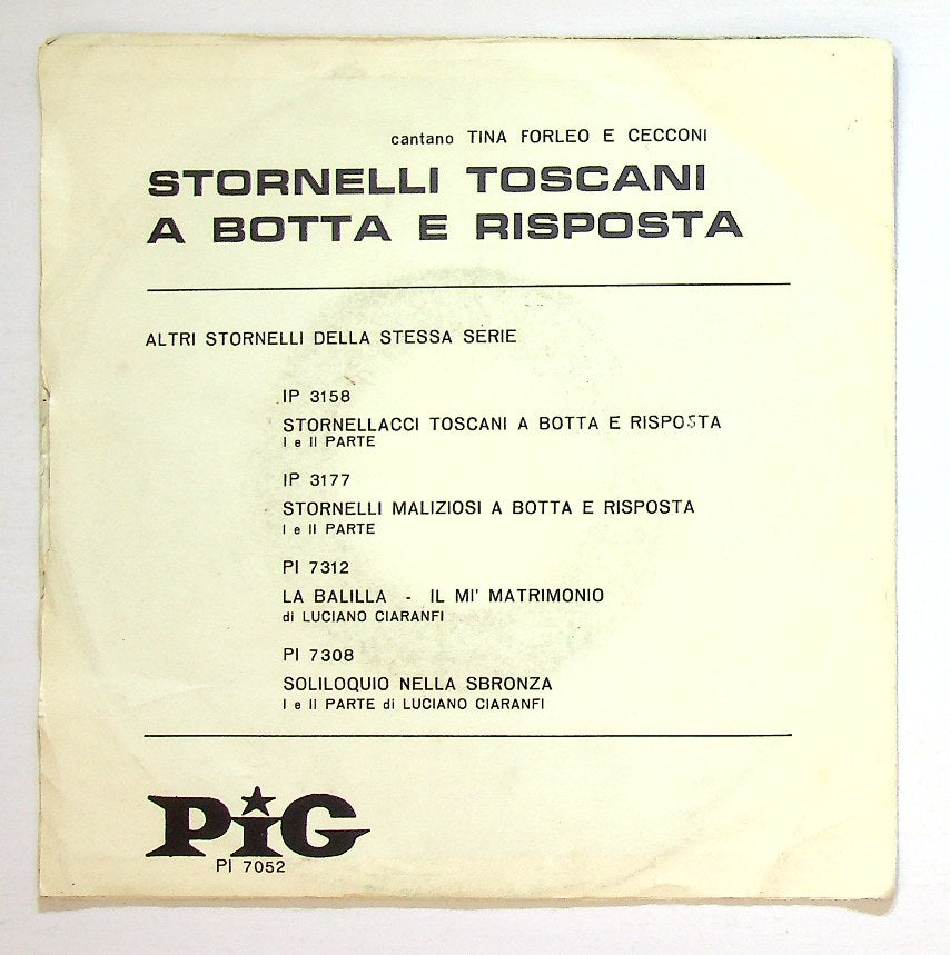 EBOND Adriano Cecconi - Stornelli Toscani a Botta e Risposta Vinile V130039