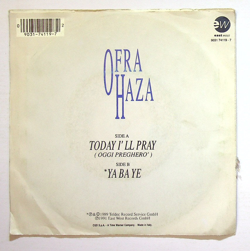 EBOND Ofra Haza - Today I'll Pray (Oggi Preghero) Vinile V130048