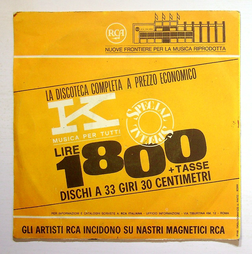 EBOND Jimmy Fontana - La Mia Serenata / Per Vivere Insieme Vinile V130093