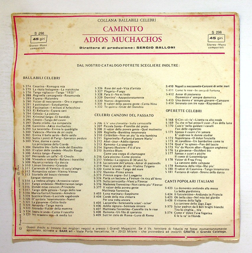 EBOND Adel Valentine - Caminito / Adios Muchachos Vinile V131074