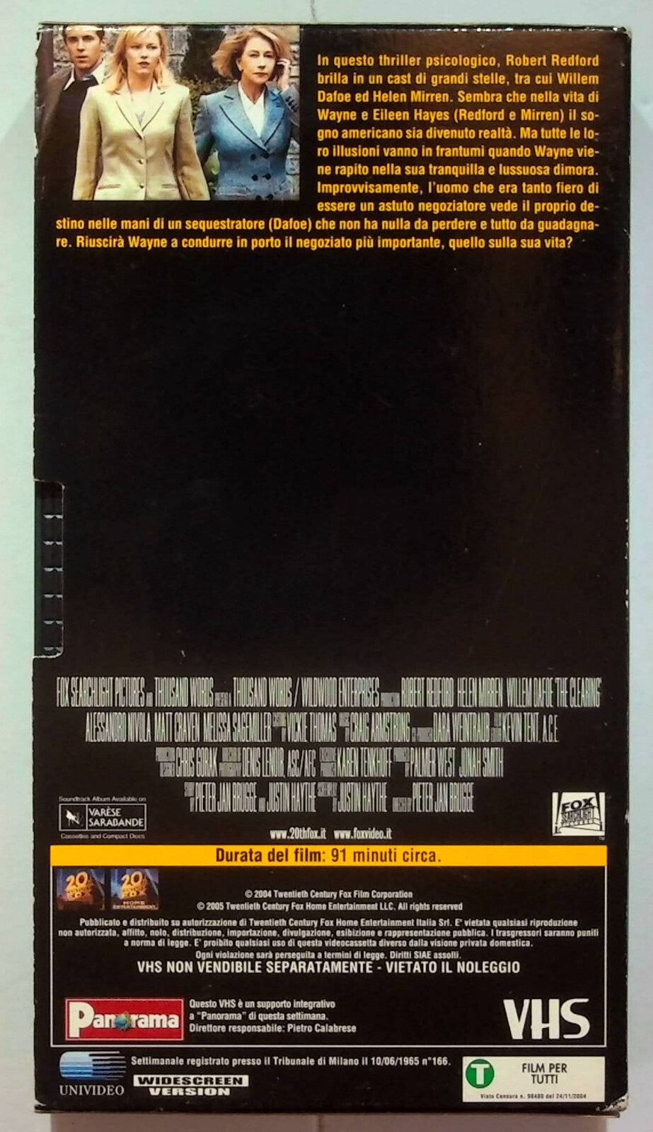 EBOND In Ostaggio Editoriale VHS VH000051