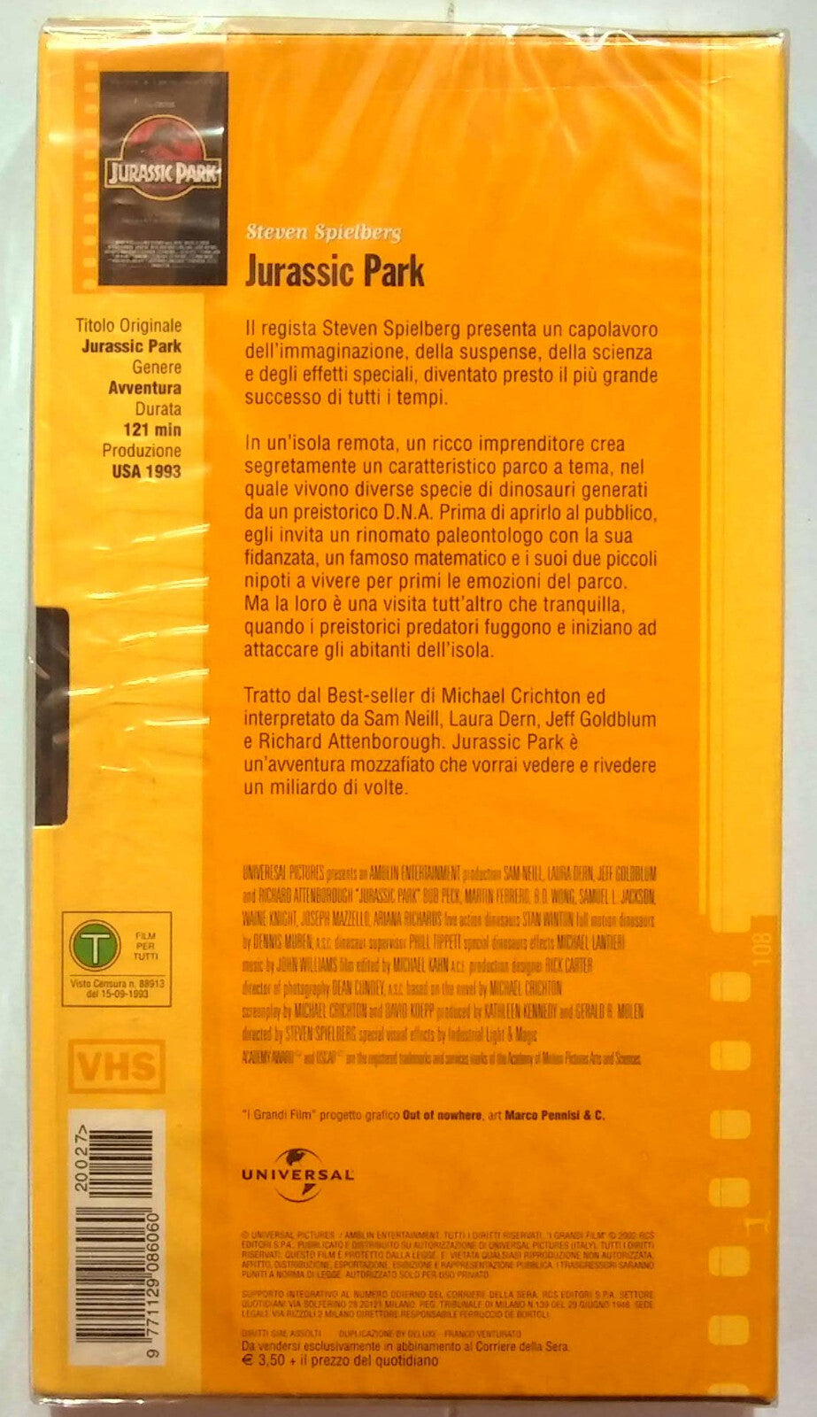 EBOND Jurassic Park (1993) Editoriale VHS VH000101
