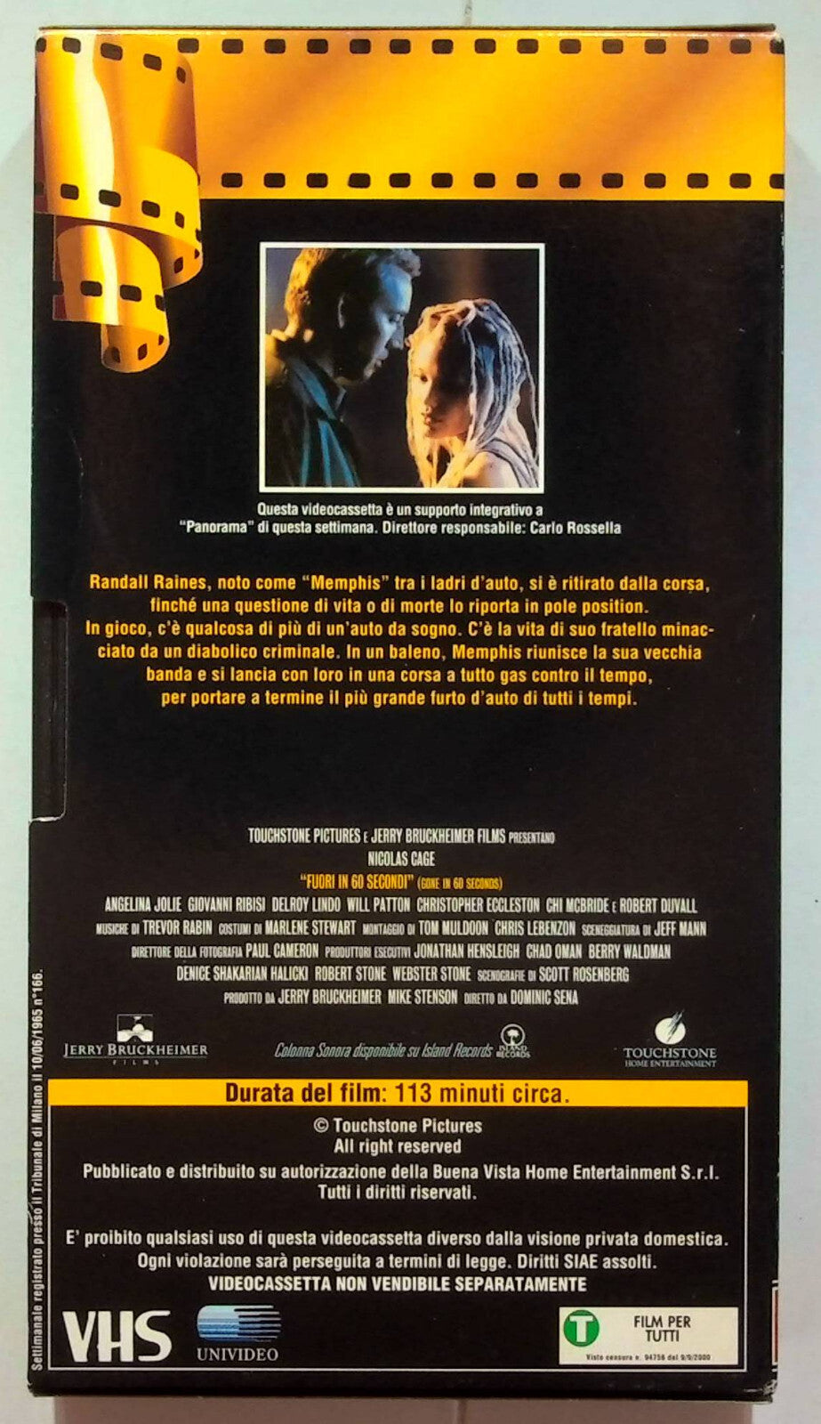 EBOND Fuori In 60 Secondi Editoriale VHS VH000166