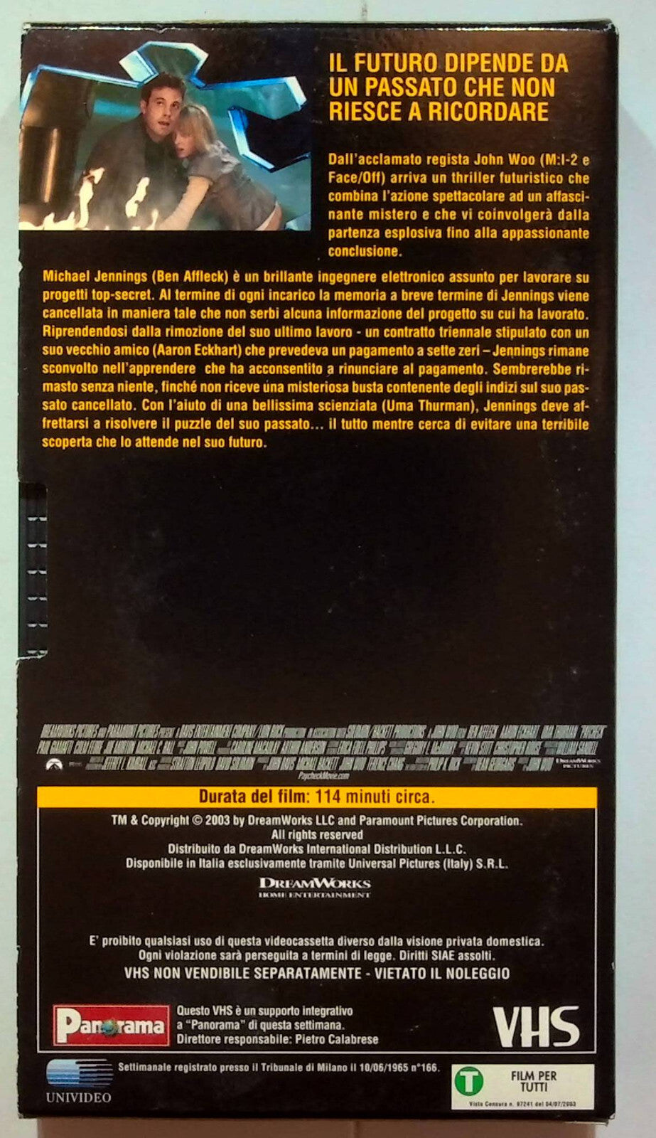 EBOND Paycheck Editoriale VHS VH000175