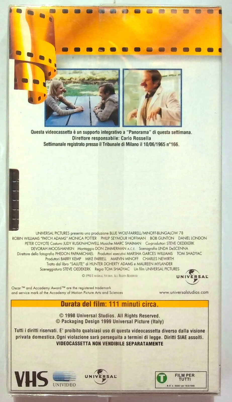 EBOND Patch Adams Editoriale VHS VH000208