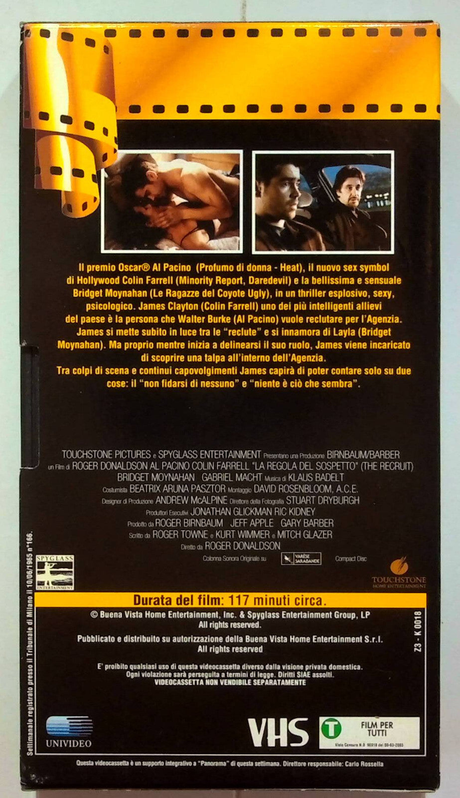 EBOND La Regola Del Sospetto Editoriale VHS VH000235