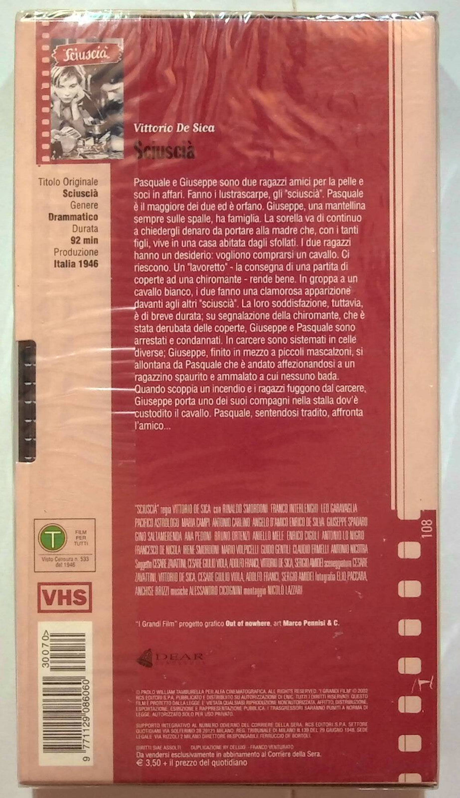 EBOND Sciuscia Editoriale VHS VH000286