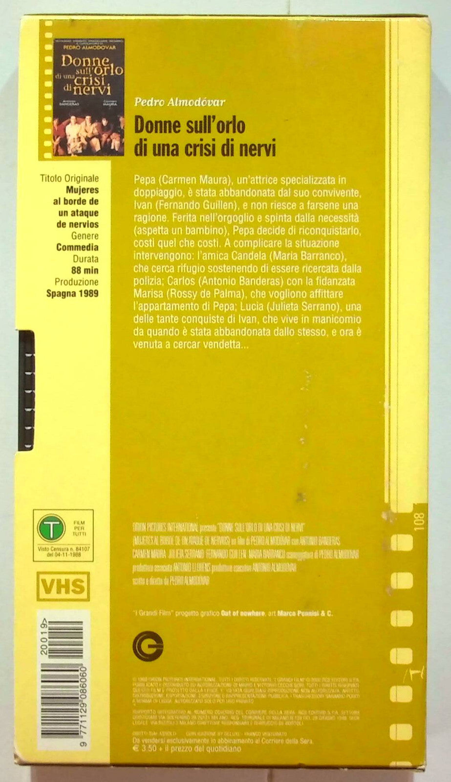 EBOND Donne Sull'orlo Di Una Crisi Di Nervi Editoriale VHS VH000310