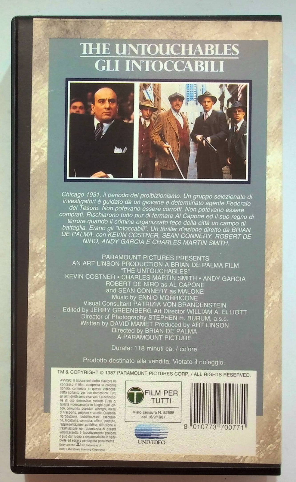 EBOND The Untouchables - Gli Intoccabili VHS VH000319