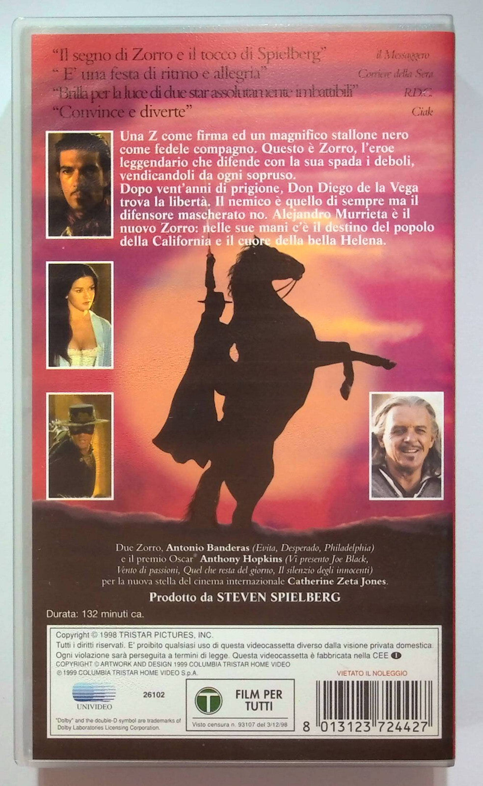 EBOND La Maschera Di Zorro VHS VH000353