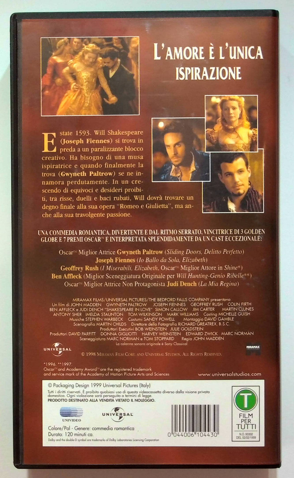 EBOND Shakespeare In Love VHS VH000362