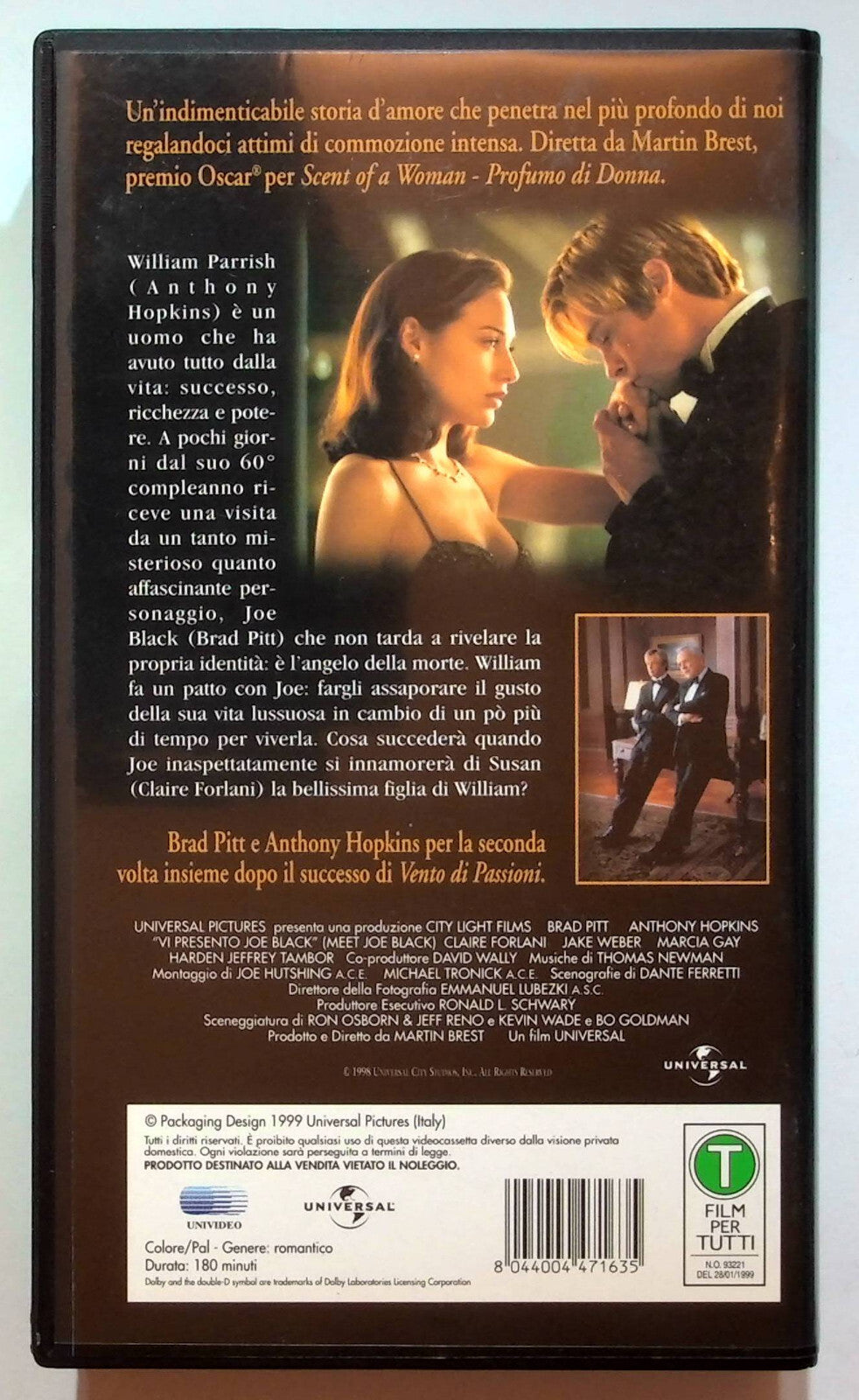 EBOND Vi Presento Joe Black VHS VH000416