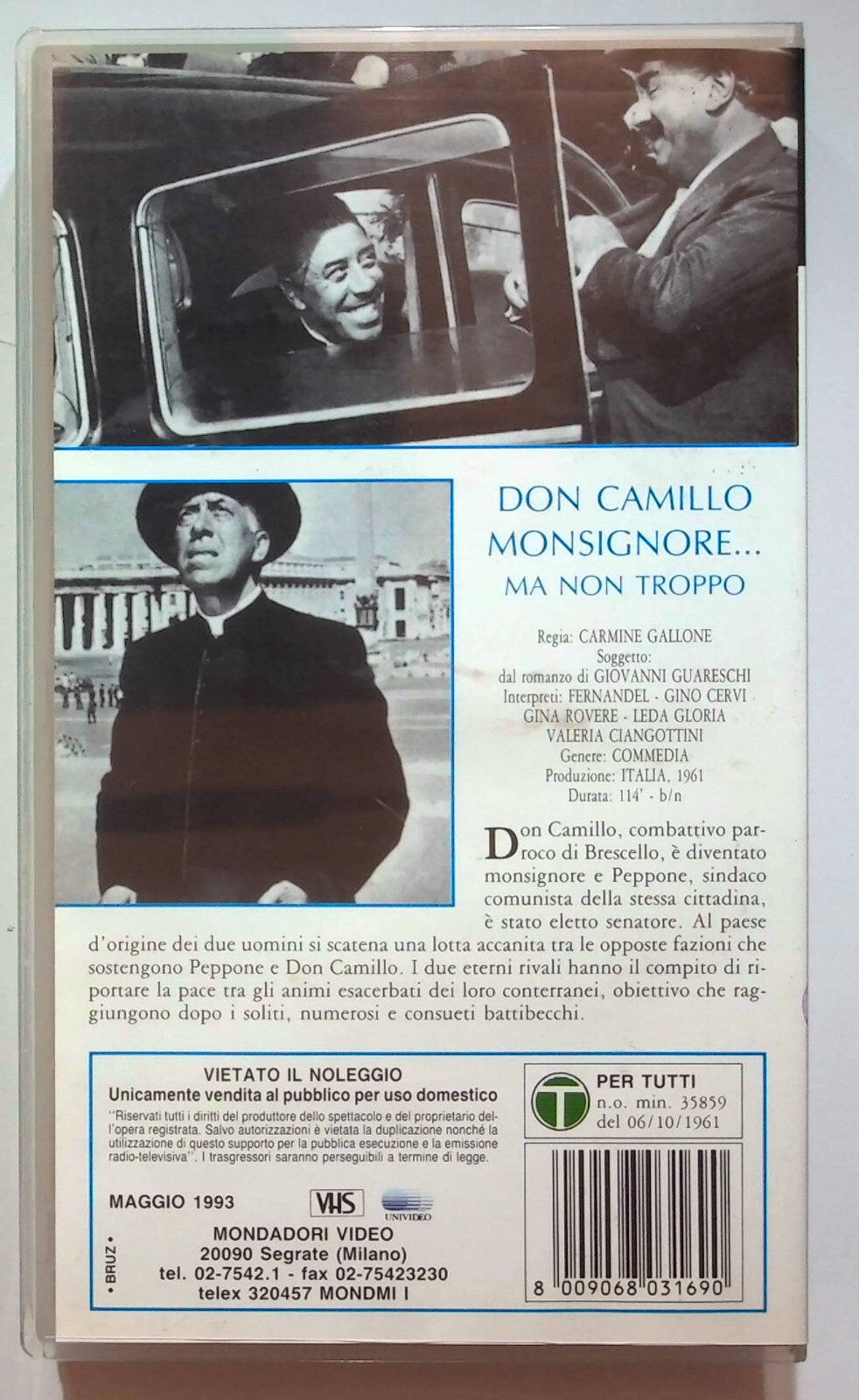 EBOND Don Camillo Monsignore Ma Non Troppo VHS VH000417
