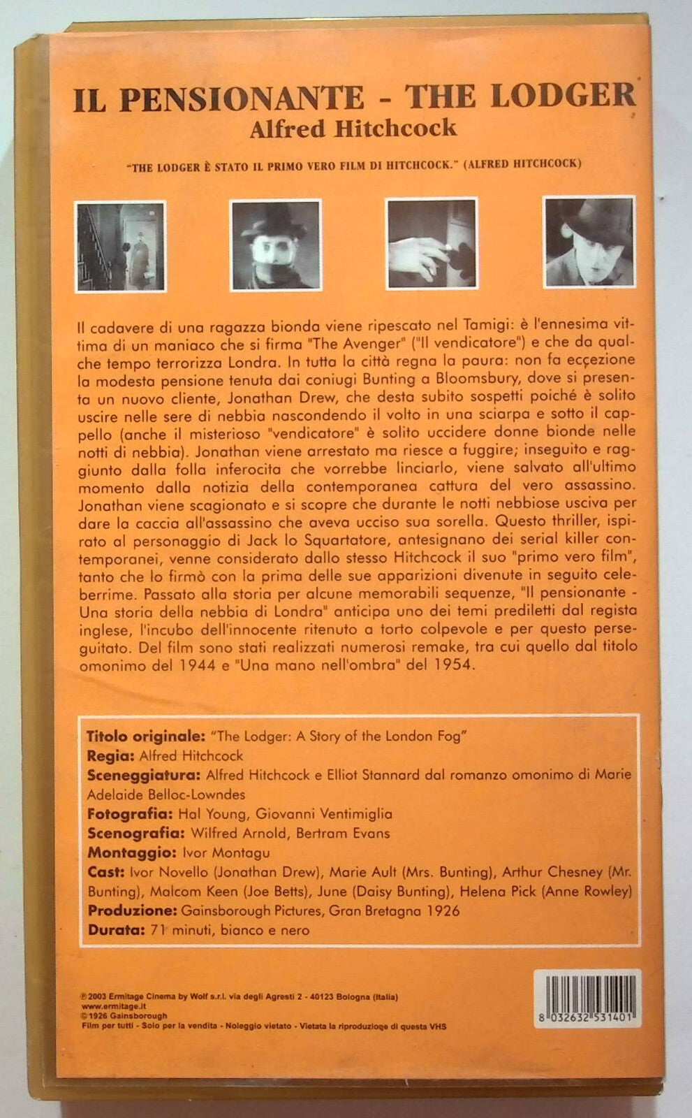 EBOND Il Pensionante VHS VH000432