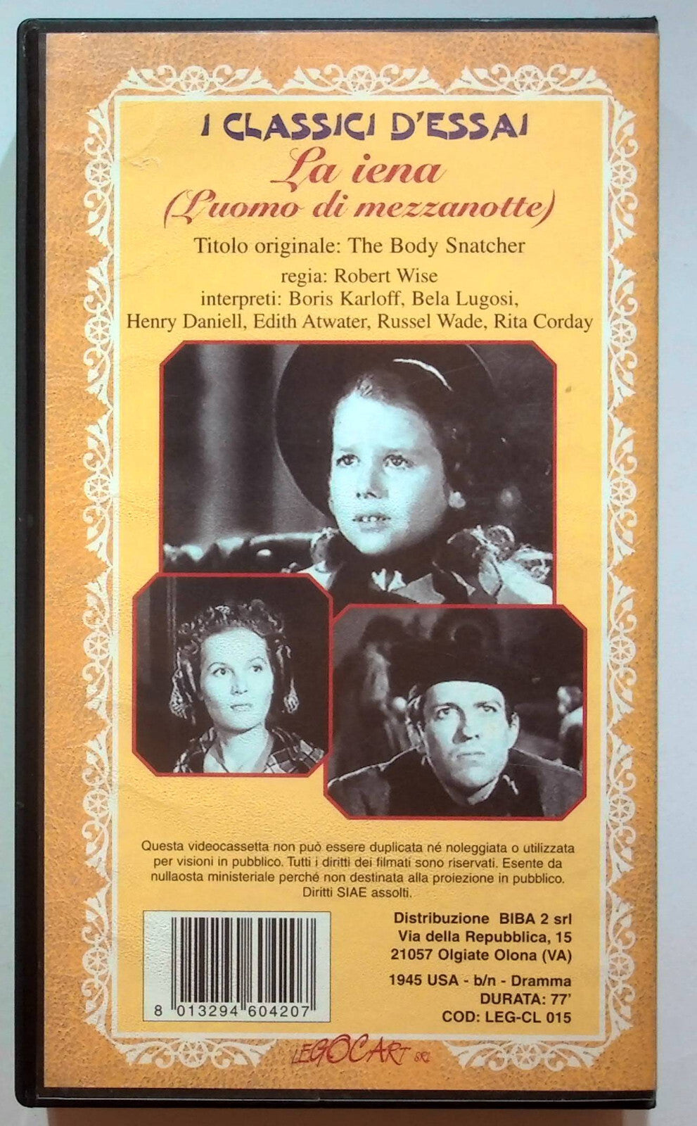 EBOND La Iena L' Uomo Di Mezzanotte VHS VH000435