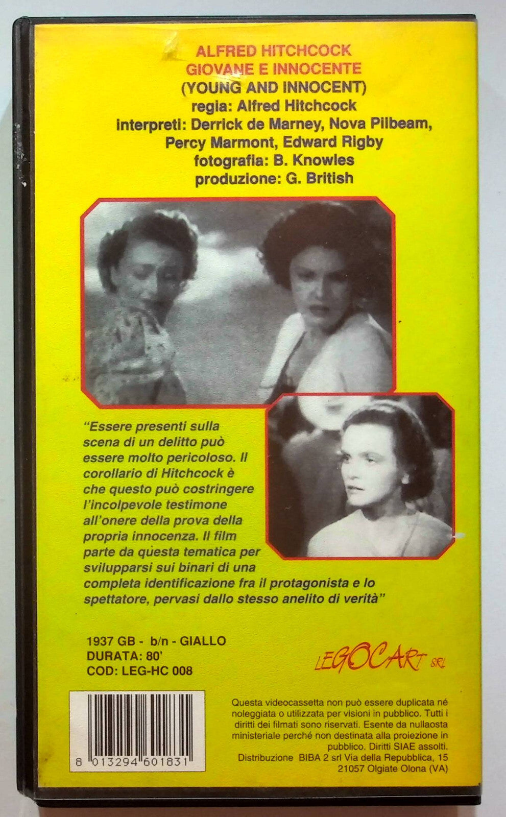 EBOND Giovane e Innocente VHS VH000436