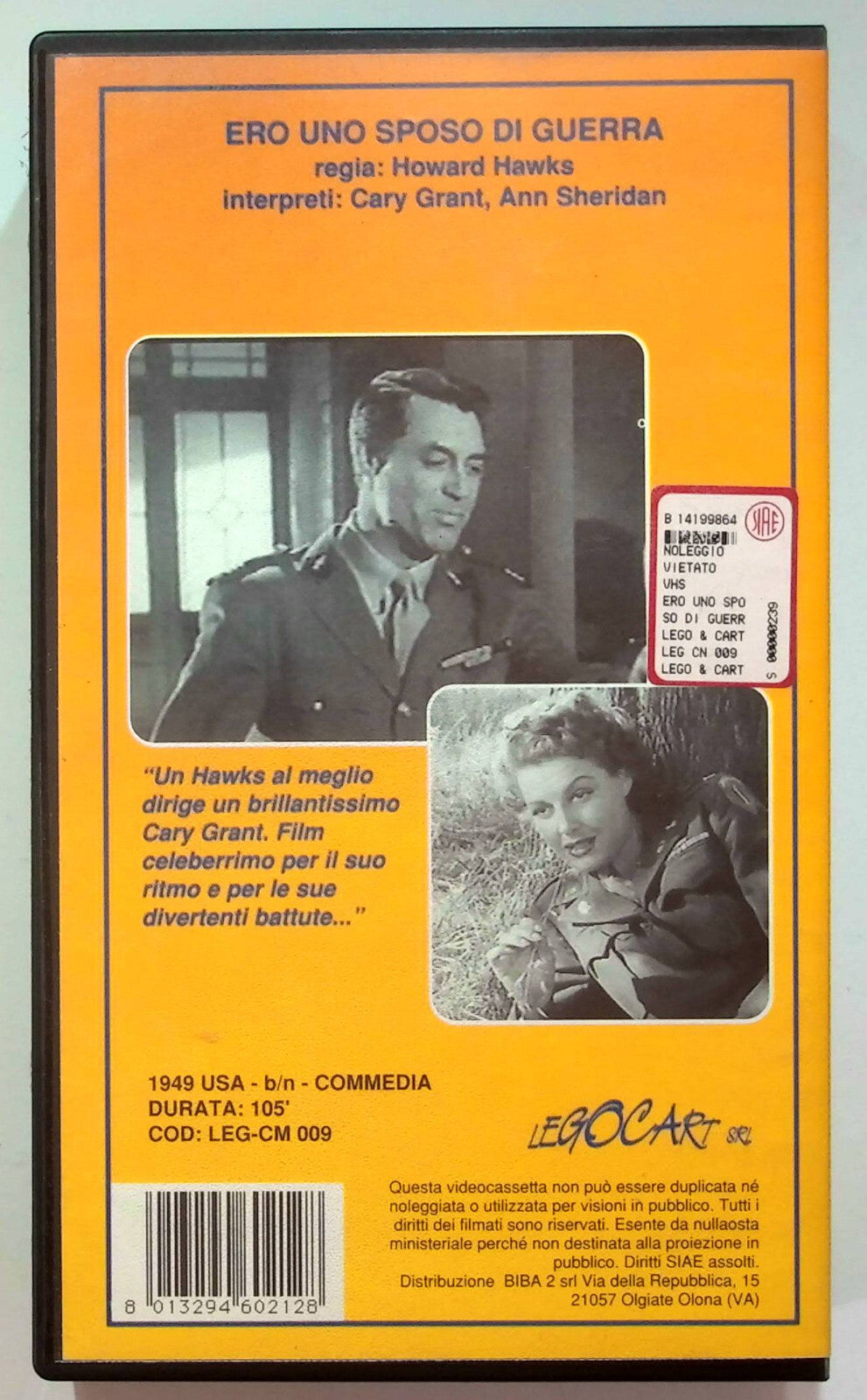 EBOND Ero Uno Sposo Di Guerra VHS VH000459