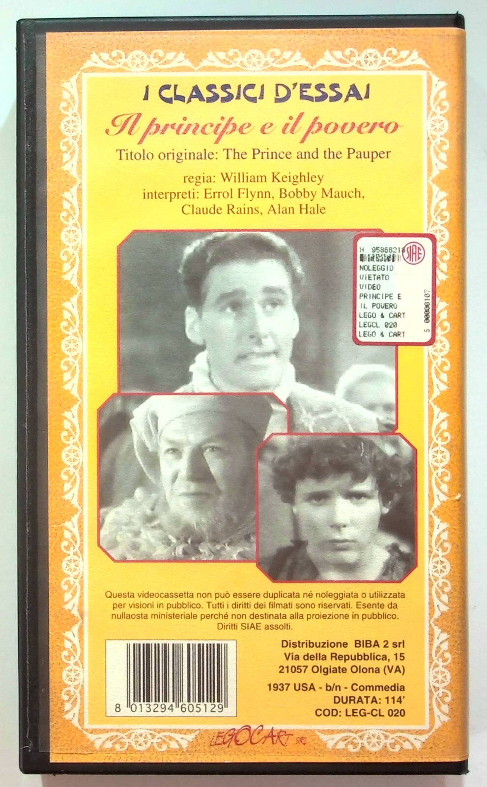 EBOND Il Principe E Il Povero VHS VH000461