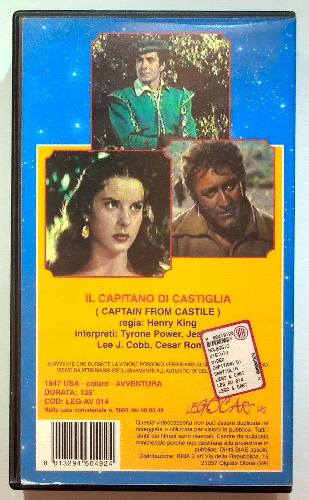 EBOND Il Capitano Di Castiglia VHS VH000466